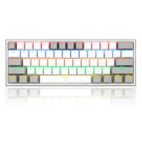 Teclado Gamer Fizz RGB K617-RGB White/Grey