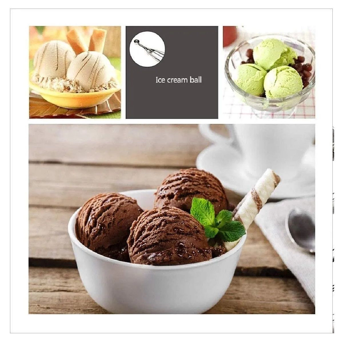 PASTELERIUSCL - 2 Cucharas Helado Concionadora Cuchara Para Helado Cuchara De Helado Bola De Helado  Profesional 6cm