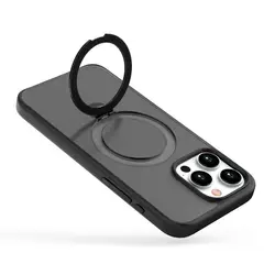 KBOD - Carcasa Antigolpes Con Soporte Magnetico Para iPhone 15 Pro Max Negro
