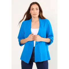 MA GRIFFE - Tapado Abierto Mujer Azul Magriffe