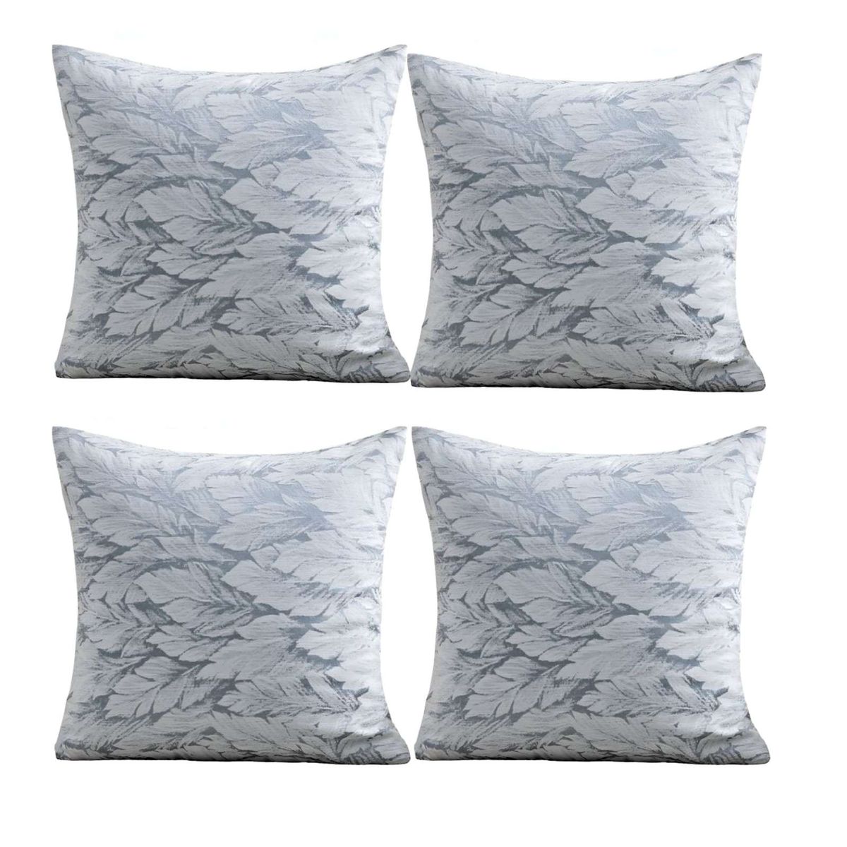 GENERICO - PACK DE 4 FUNDAS DE COJINES DISEÑO HOJA 45CM X 45 CM C1