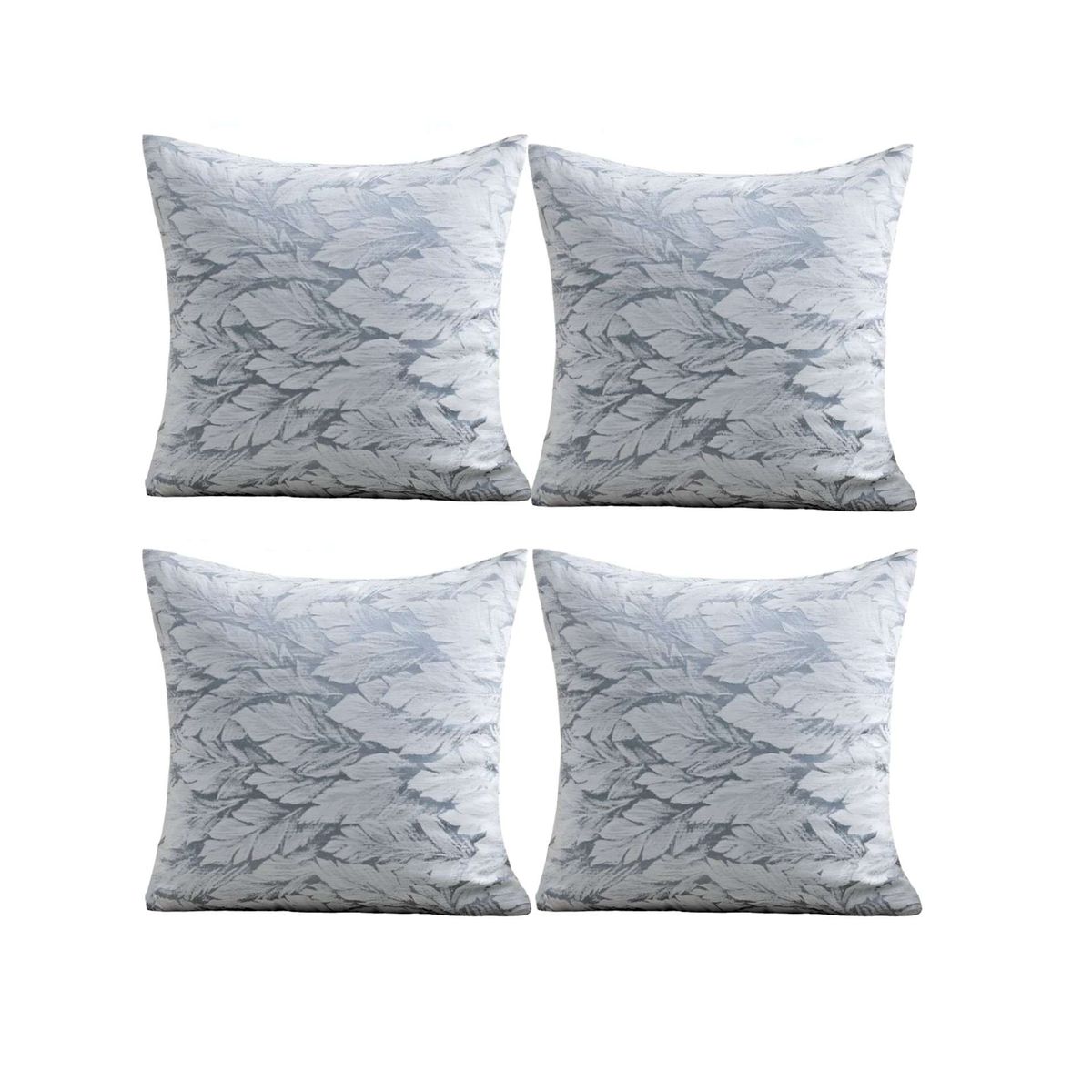 GENERICO - PACK DE 4 FUNDAS DE COJINES DISEÑO HOJA 45CM X 45 CM C1