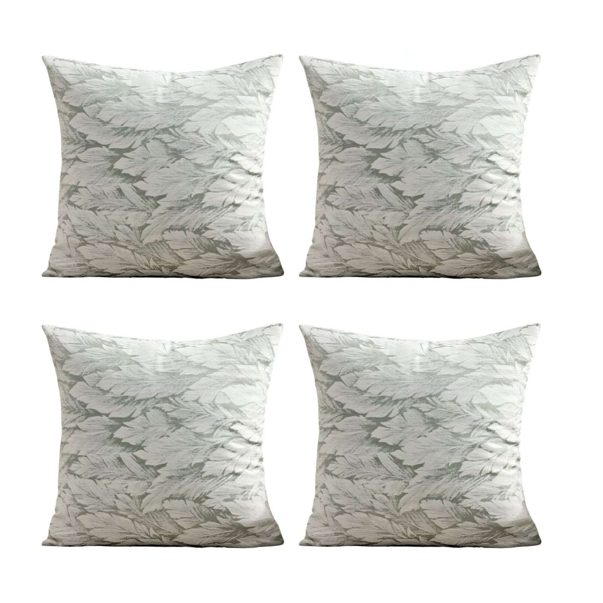 GENERICO - PACK DE 4 FUNDAS DE COJINES DISEÑO HOJA 45CM X 45 CM C4