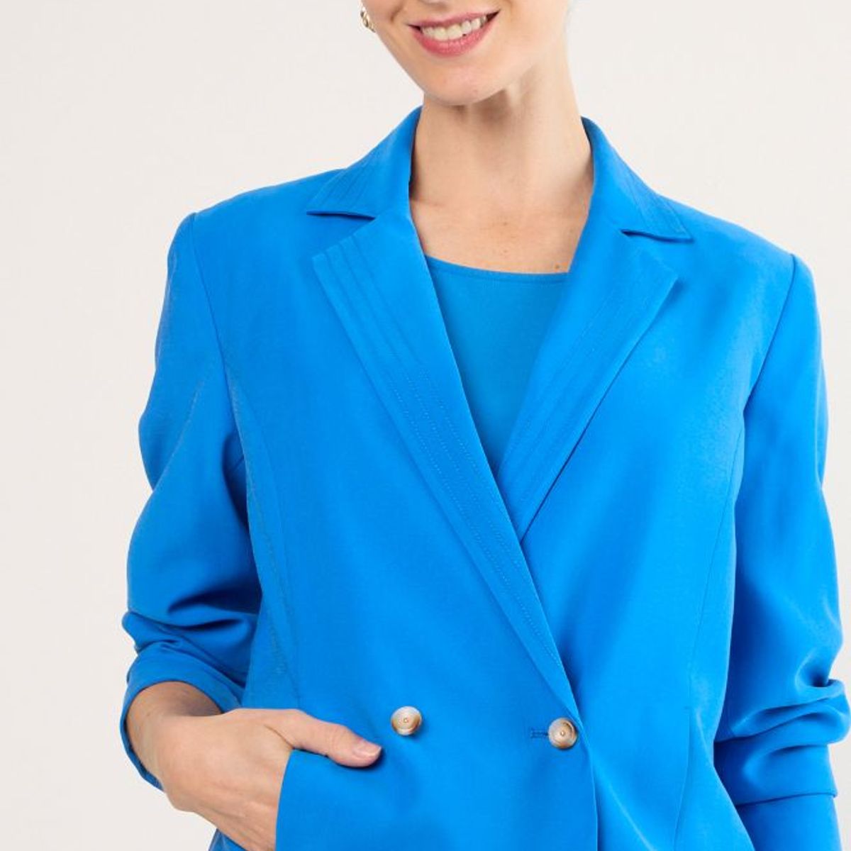 MA GRIFFE - Blazer Mujer Azul Magriffe