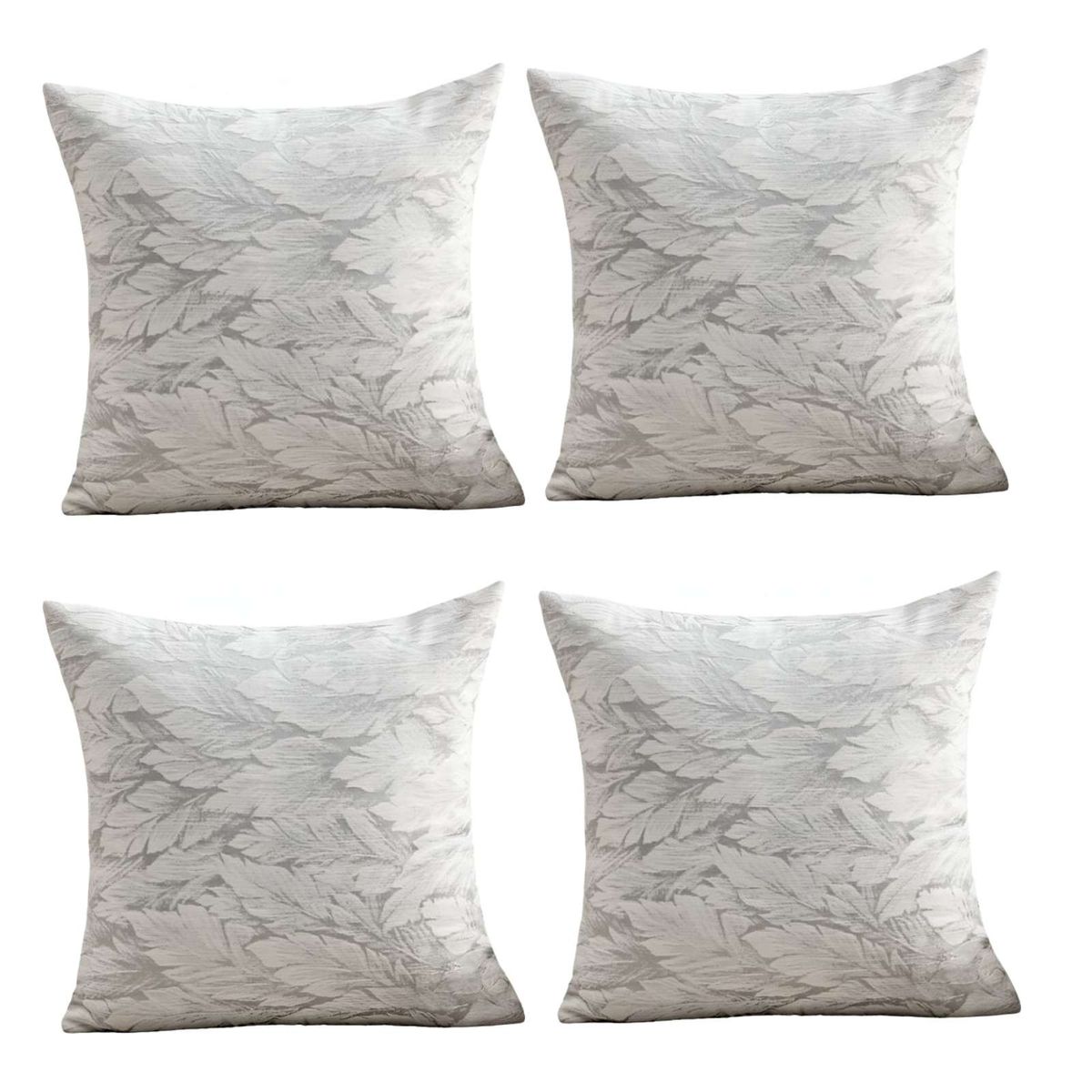 GENERICO - PACK DE 4 FUNDAS DE COJINES CON DISEÑO DE HOJA 45CM X 45 CM C2