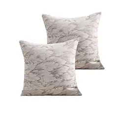 GENERICO - SET DE 2 FUNDAS DE COJINES CON DISEÑO DE HOJA 45CM X 45 CM C3