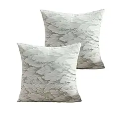 GENERICO - SET DE 2 FUNDAS DE COJINES CON DISEÑO DE HOJA 45CM X 45 CM C4