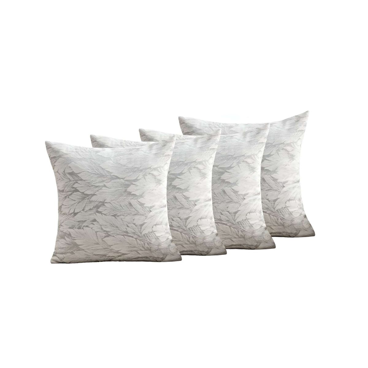 GENERICO - SET DE 4 FUNDAS DE COJINES CON DISEÑO DE HOJA 45CM X 45 CM C2