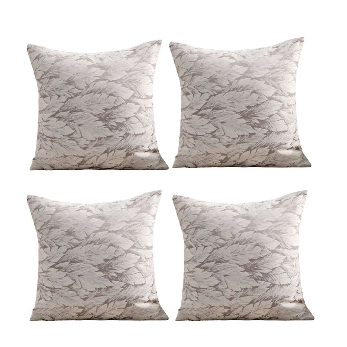 GENERICO - SET DE 4 FUNDAS DE COJINES CON DISEÑO DE HOJA 45CM X 45 CM C3