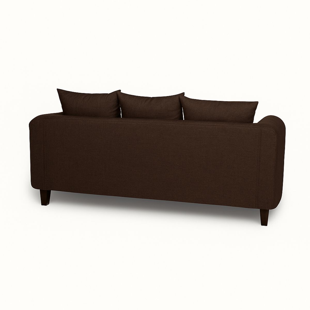 CASA WOW DECO - Sofá 3 Cuerpos Fager Café Tela– Confort y Estilo para tu Hogar