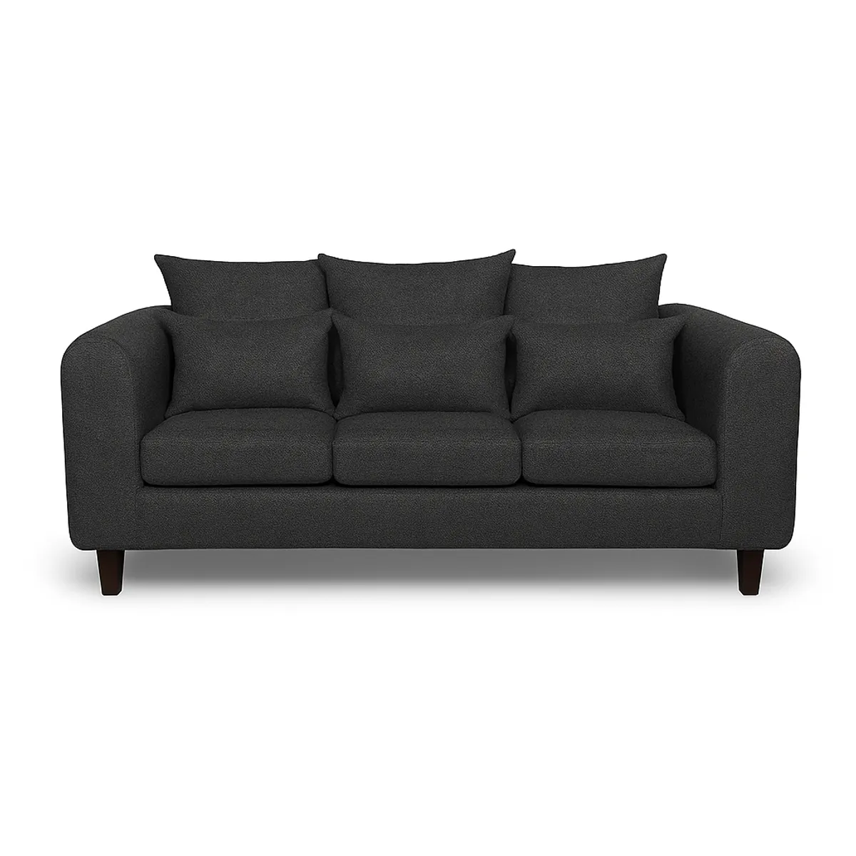 CASA WOW DECO - Sofá 3 Cuerpos Fager Gris Oscuro Tela – Confort y Estilo para tu Hogar