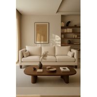 Sofá 3 Cuerpos Falk Beige Tela – Confort y Estilo para tu Hogar