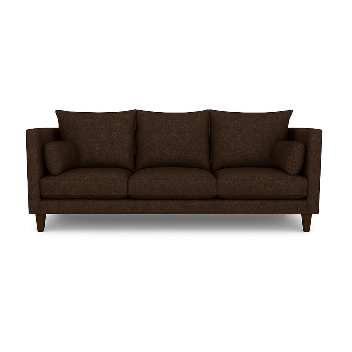 CASA WOW DECO - Sofá 3 Cuerpos Falk Café Tela – Confort y Estilo para tu Hogar