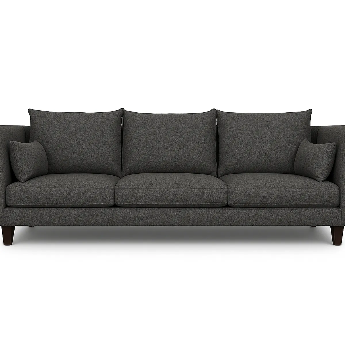 CASA WOW DECO - Sofá 3 Cuerpos Fargo Gris Oscuro Tela – Confort y Estilo para tu Hogar