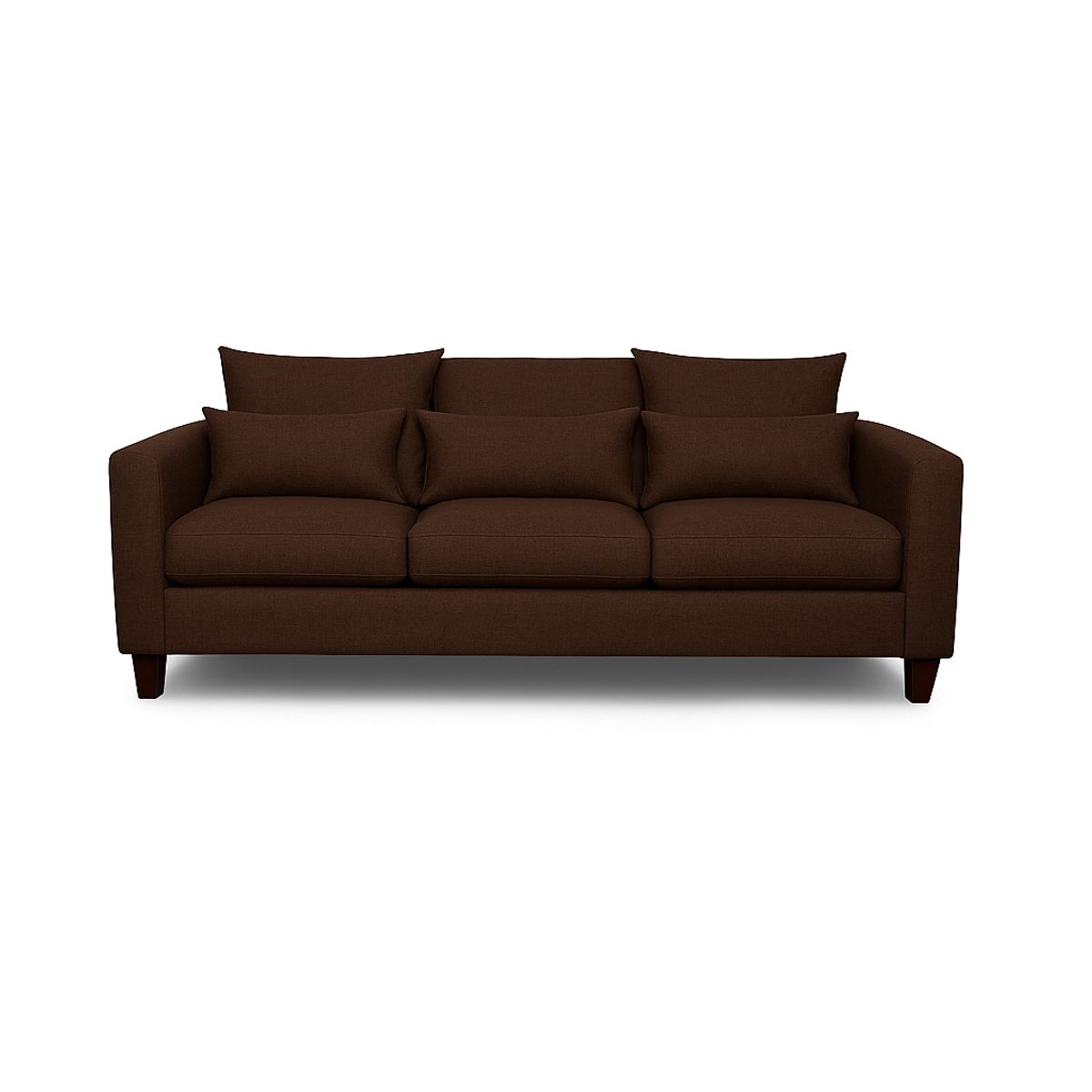 CASA WOW DECO - Sofá 3 Cuerpos Filipa Café Tela – Confort y Estilo para tu Hogar