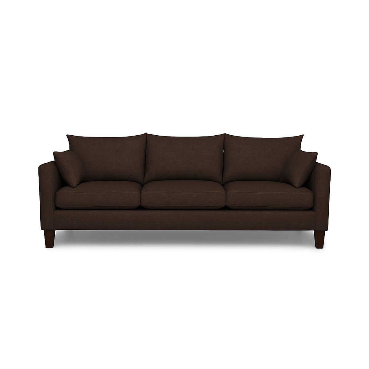 CASA WOW DECO - Sofá 3 Cuerpos Fiore Café Tela – Confort y Estilo para tu Hogar