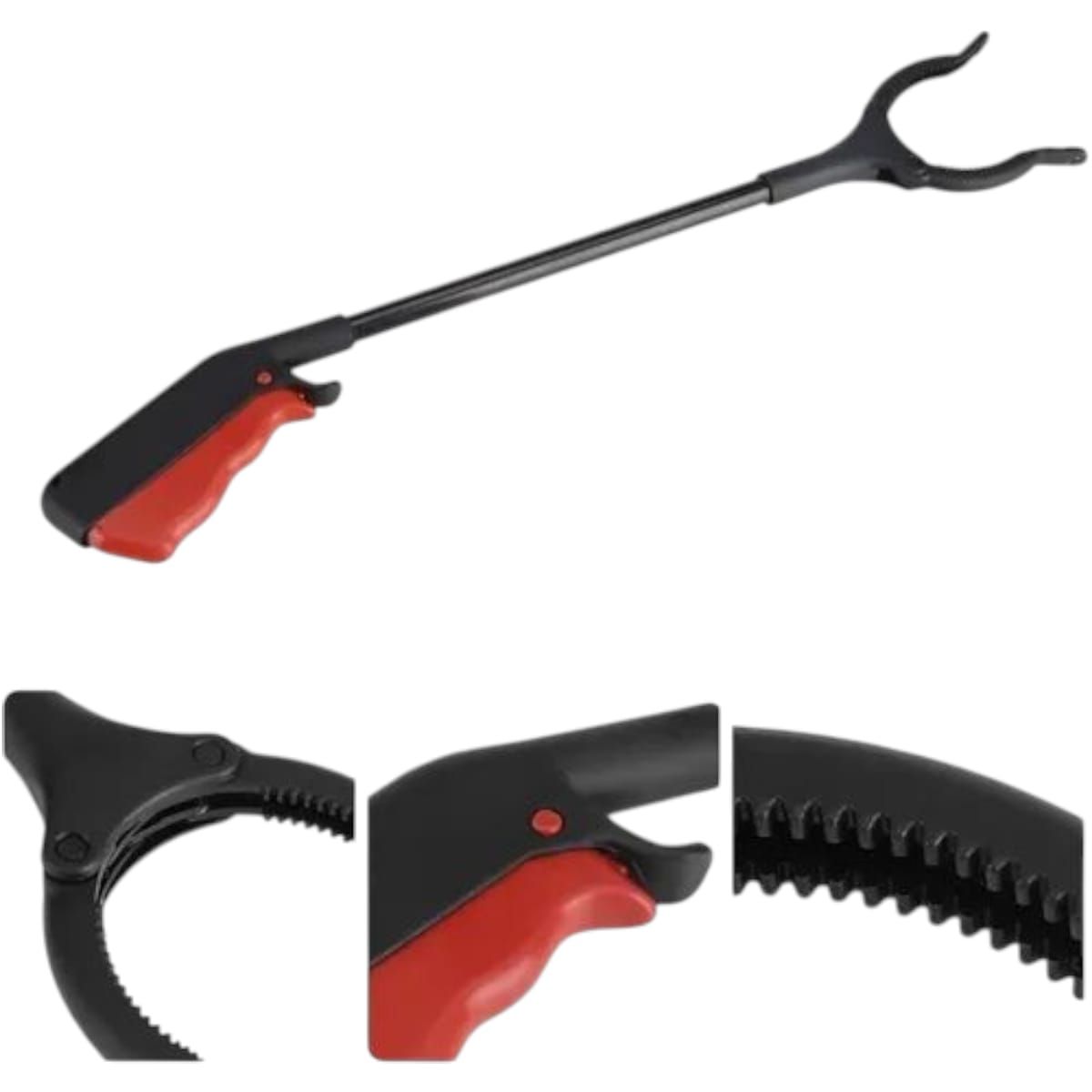 GENERICO - Pack 3 Brazos Pinza Alcanza Objetos Negro 1mtr Gms