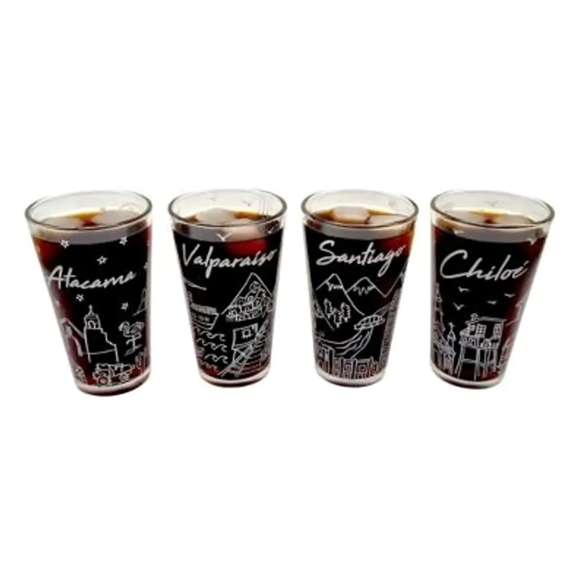 GLASSO - SET 4 VASOS CHILE COLLECTION GLASSO