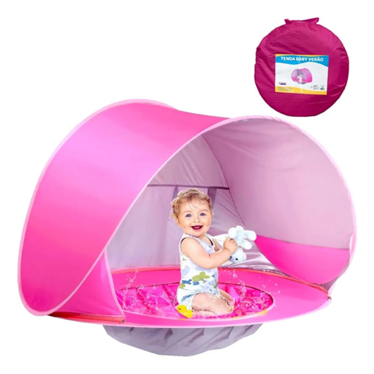 GENERICO - Carpa de playa para niños con protección UV Mc10006 color rosa