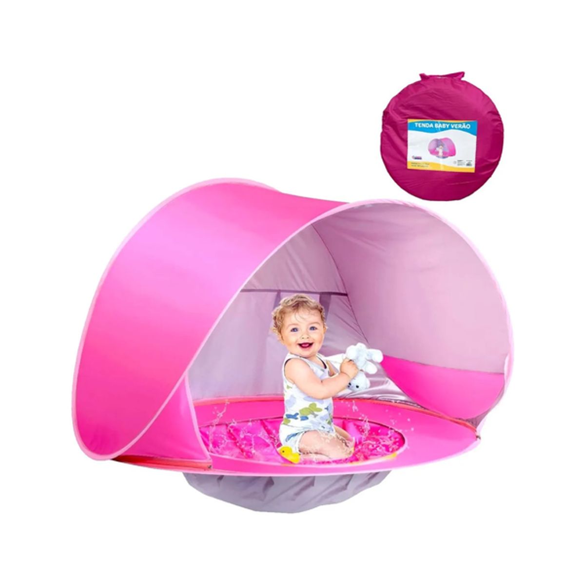 GENERICO - Carpa de playa para niños con protección UV Mc10006 color rosa