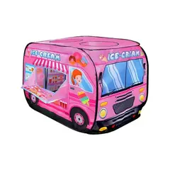 GENERICO - Carpa Forma Carrito De Helado Infantil Plegable Rosada Niñas