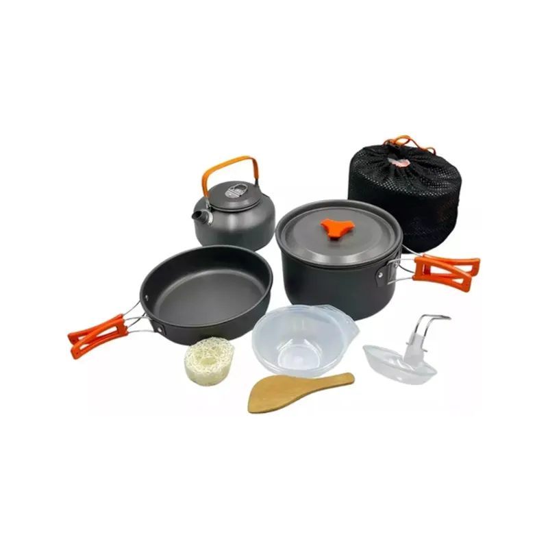 GENERICO - Set Ollas Camping Outdoor De Cocinilla Y Tetera Portátil