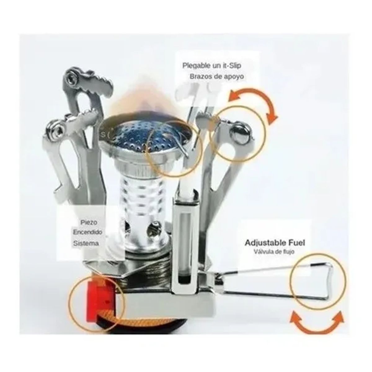 GENERICO - Set Ollas Camping 10 Piezas Con Cocinilla Y Cubiertos