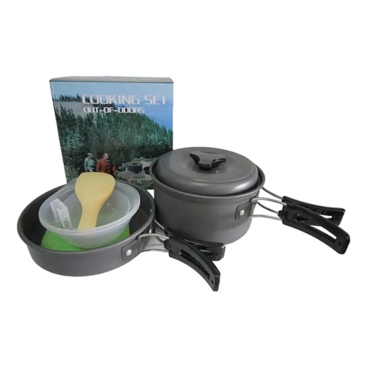 GENERICO - Juego De Ollas Para Camping Aluminio Livianas Práctica Sy200