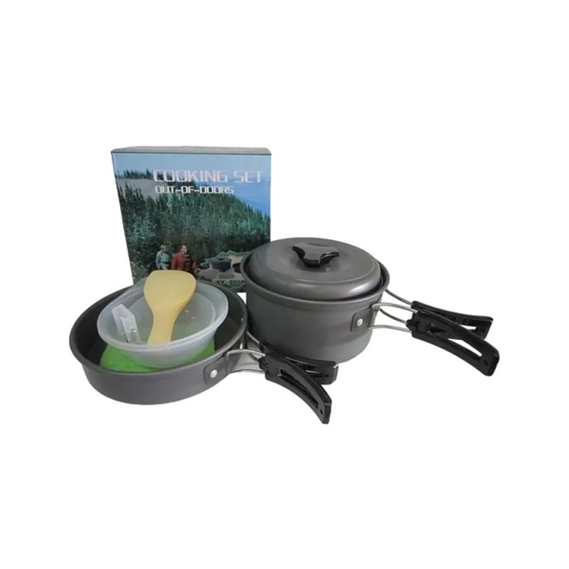 GENERICO - Juego De Ollas Para Camping Aluminio Livianas Práctica Sy200