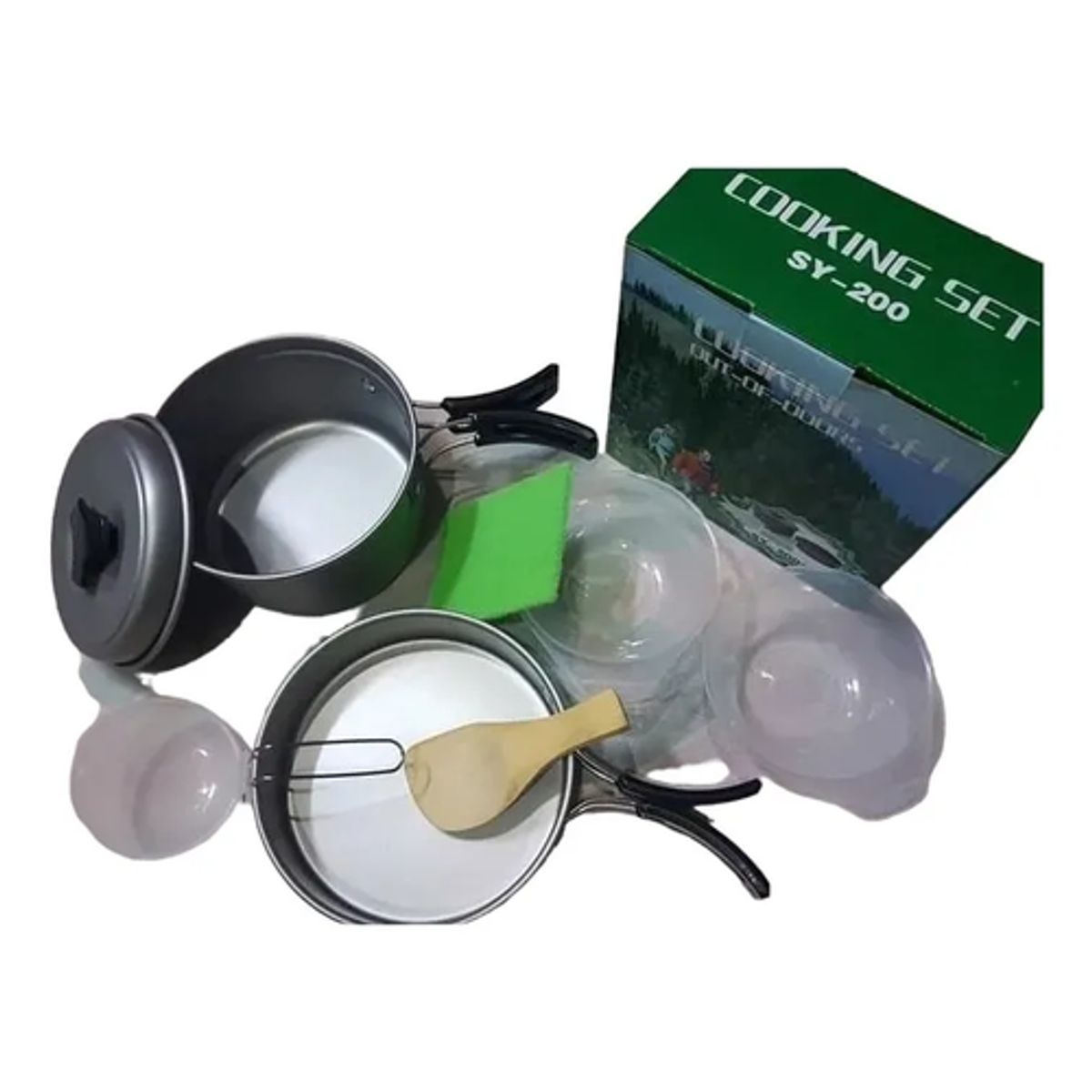 GENERICO - Juego De Ollas Para Camping Aluminio Livianas Práctica Sy200
