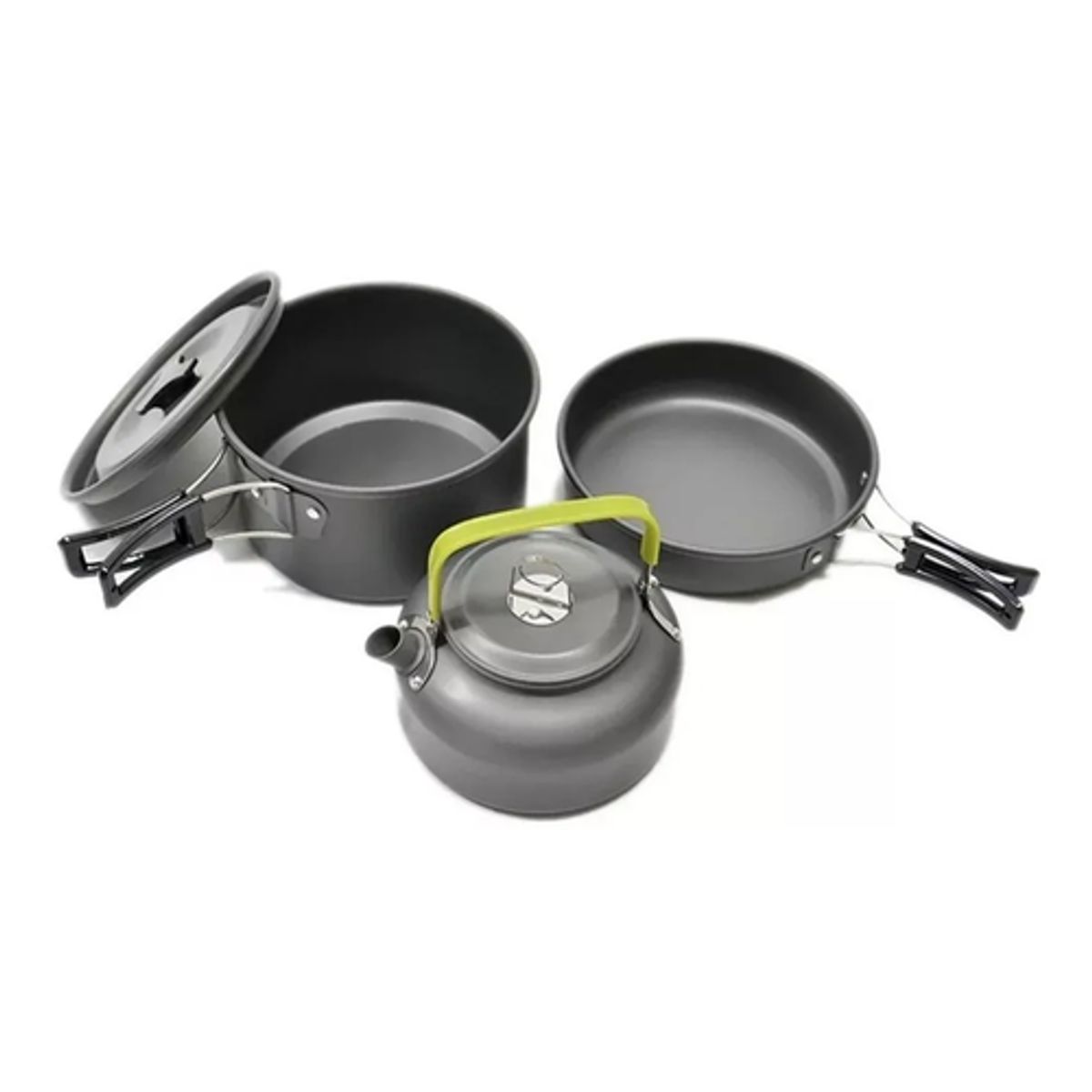 GENERICO - Set Ollas Camping 8 Piezas Olla Sarten Tetera Utensilios