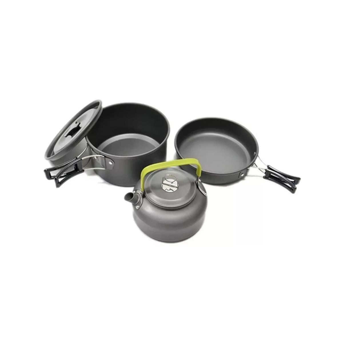 GENERICO - Set Ollas Camping 8 Piezas Olla Sarten Tetera Utensilios