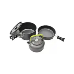 GENERICO - Set Ollas Camping 8 Piezas Olla Sarten Tetera Utensilios