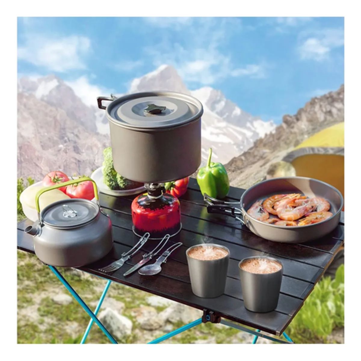 GENERICO - Set Ollas Camping Olla Para Cocinilla Camping Olla Camping