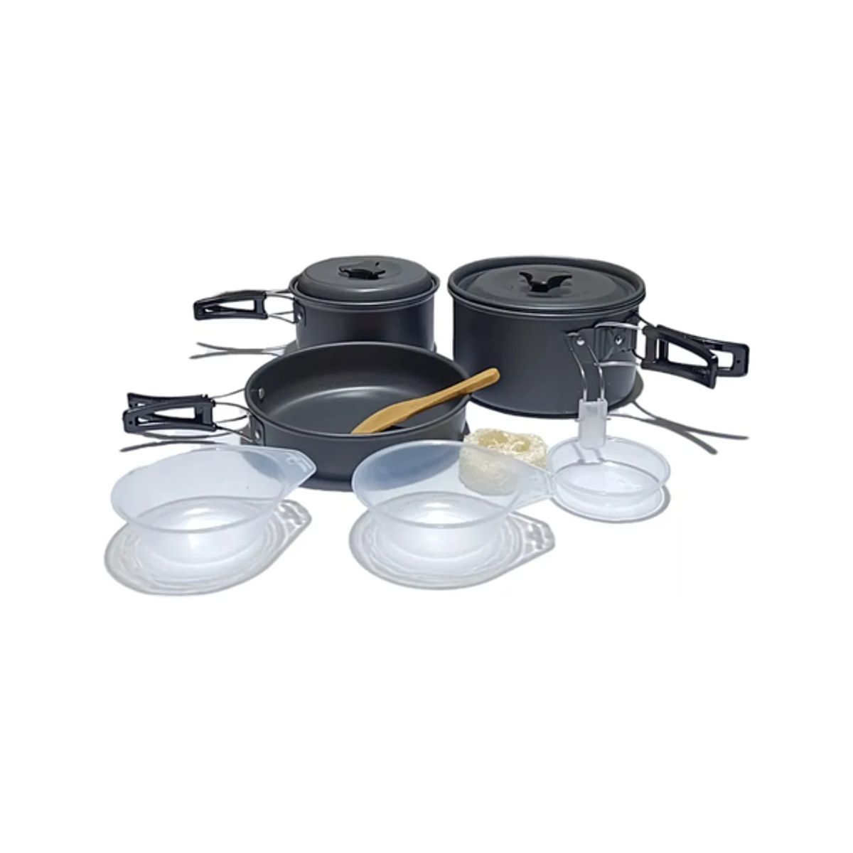 GENERICO - Set De Ollas Utensilios De Cocina 8 Piezas Camping Militar