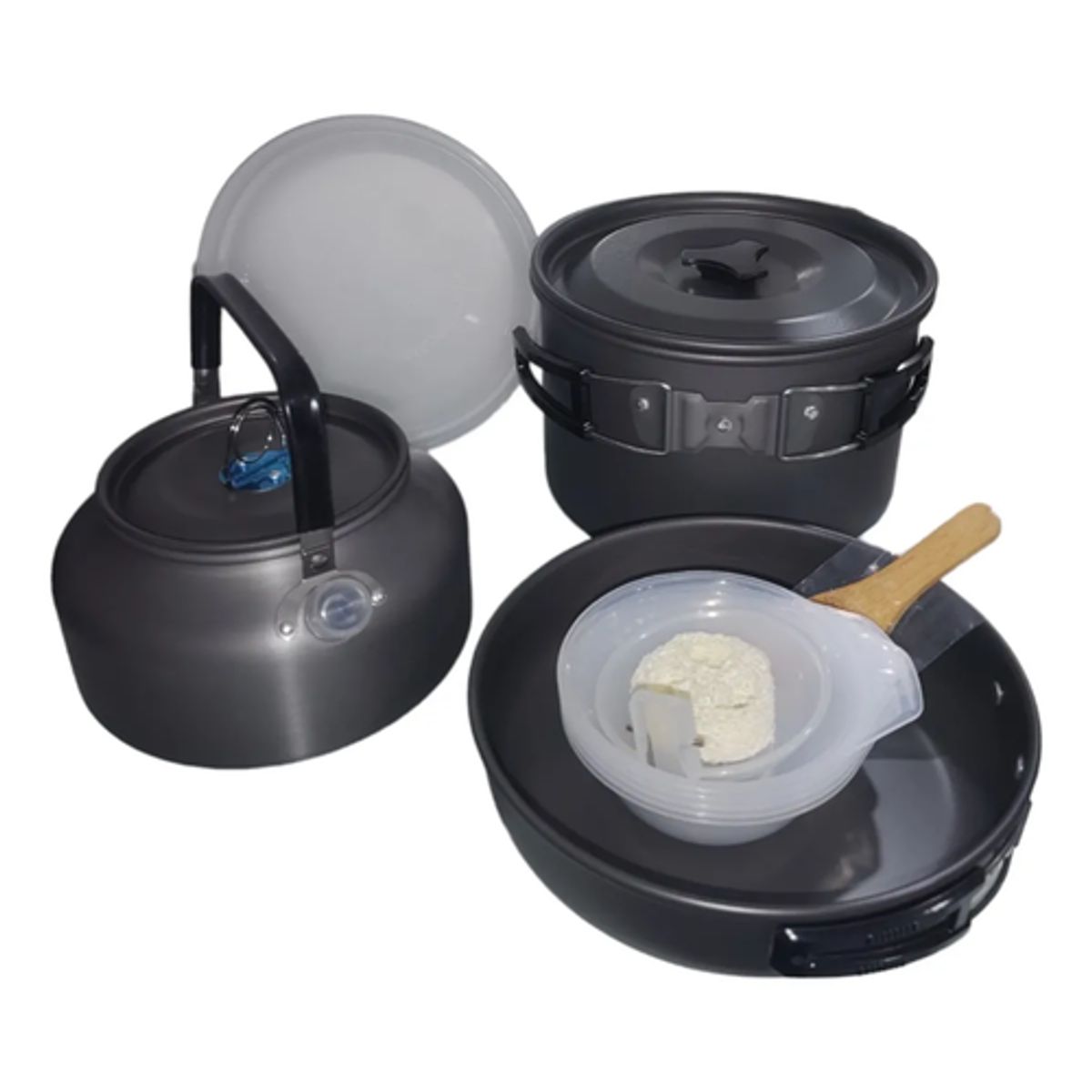 GENERICO - Set D Ollas Para 4 O 5 Personas Camping Caza Y Montañismo