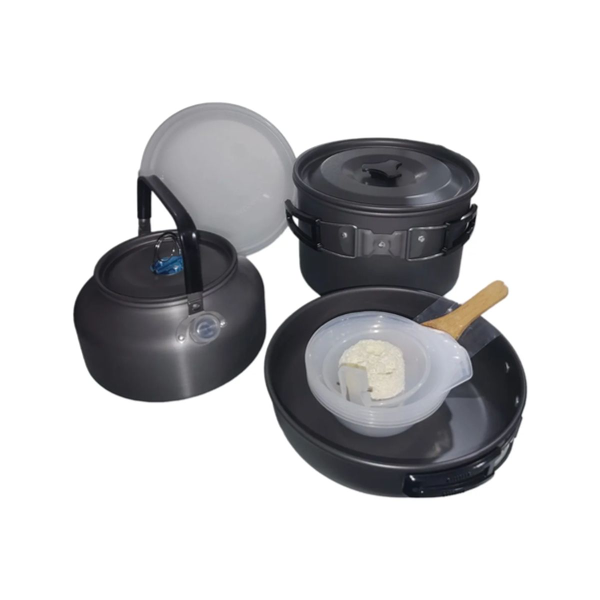 GENERICO - Set D Ollas Para 4 O 5 Personas Camping Caza Y Montañismo