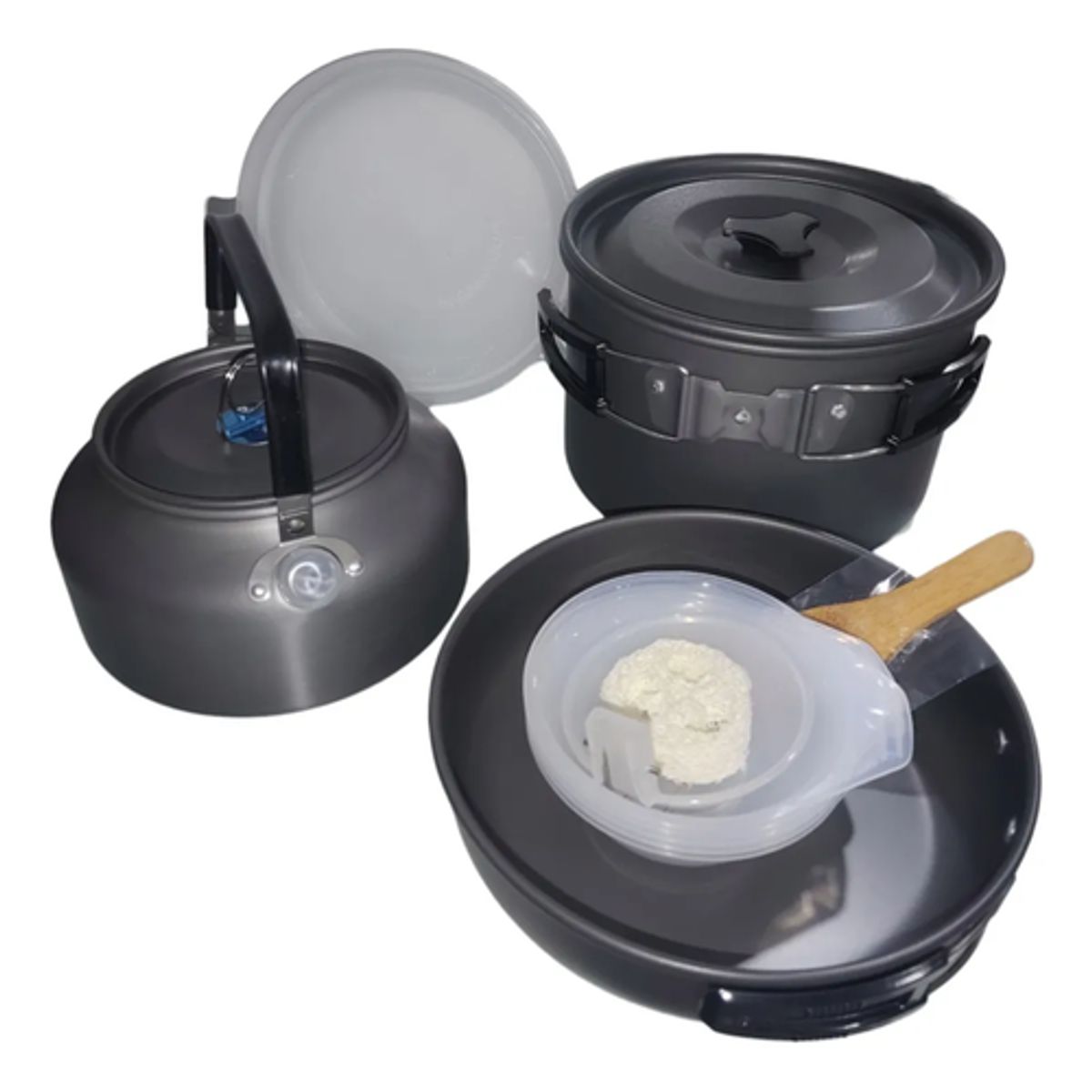 GENERICO - Set D Ollas Para 4 O 5 Personas Camping Caza Y Montañismo