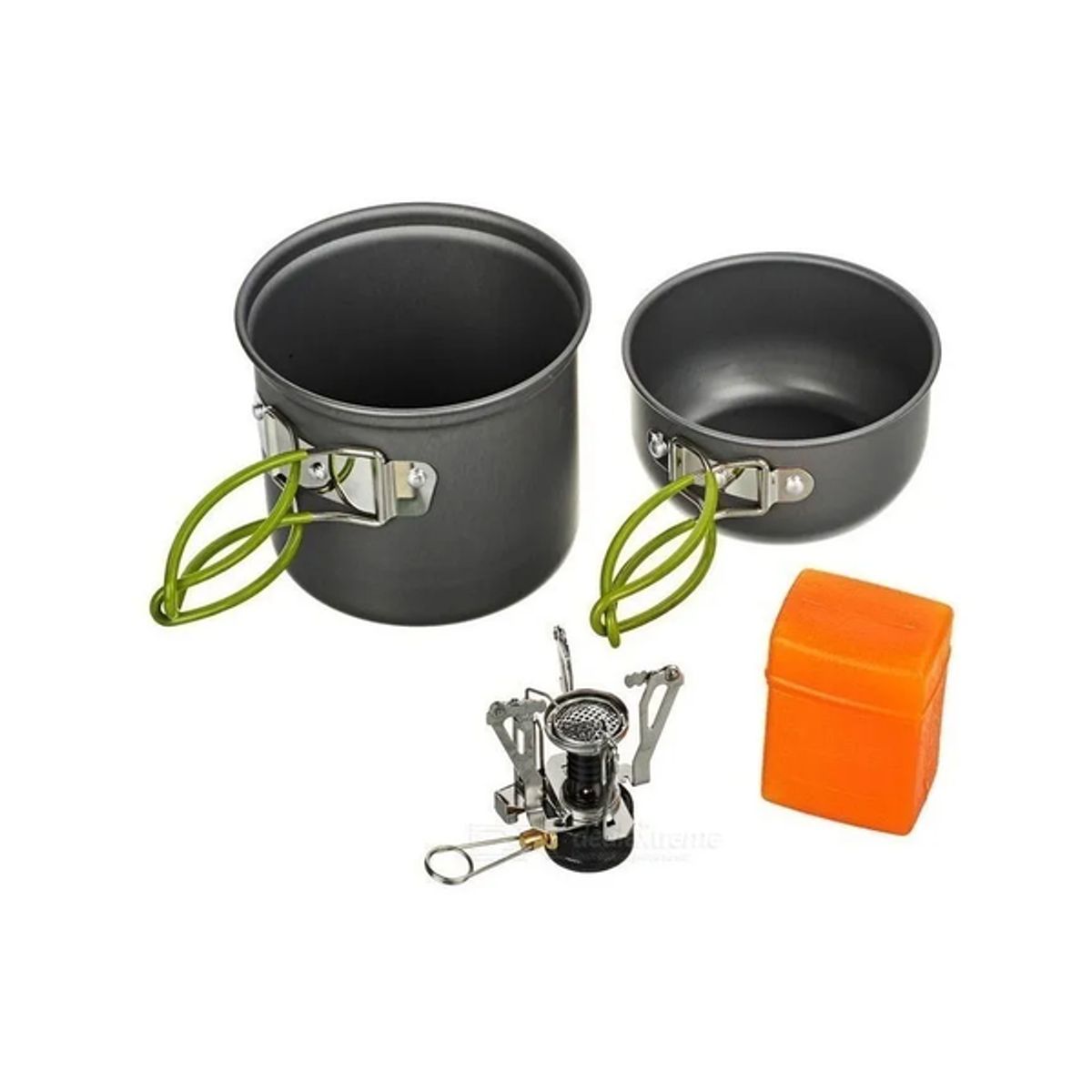 GENERICO - Set Ollas Outdoor Camping 1p + Cocinilla  Hiking Outdoor