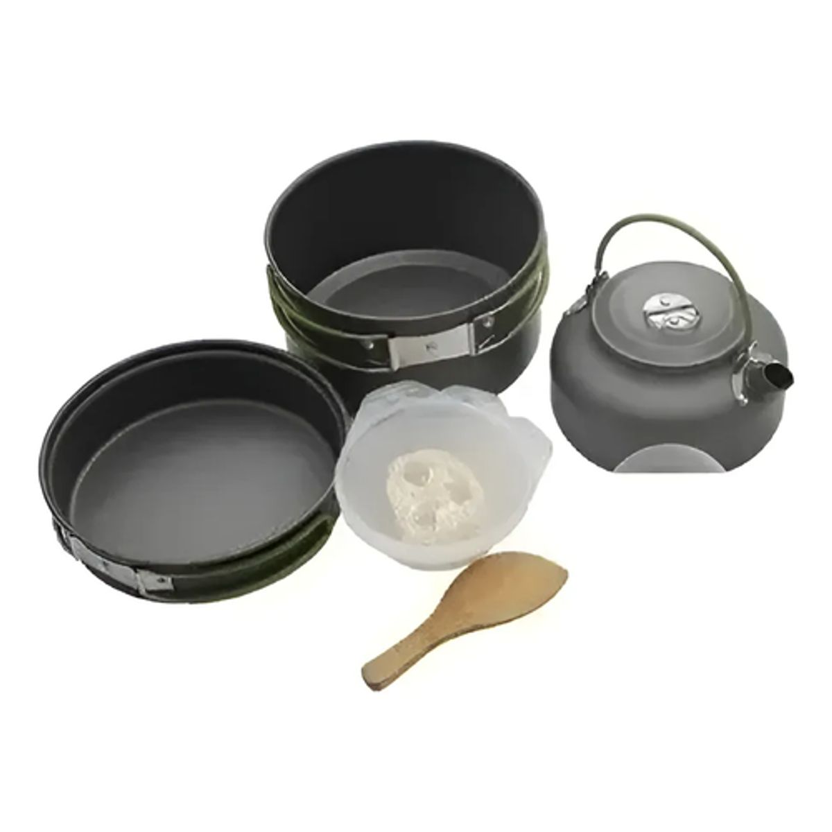 GENERICO - Set De Ollas Y Tetera Camping 10 Piezas 95435