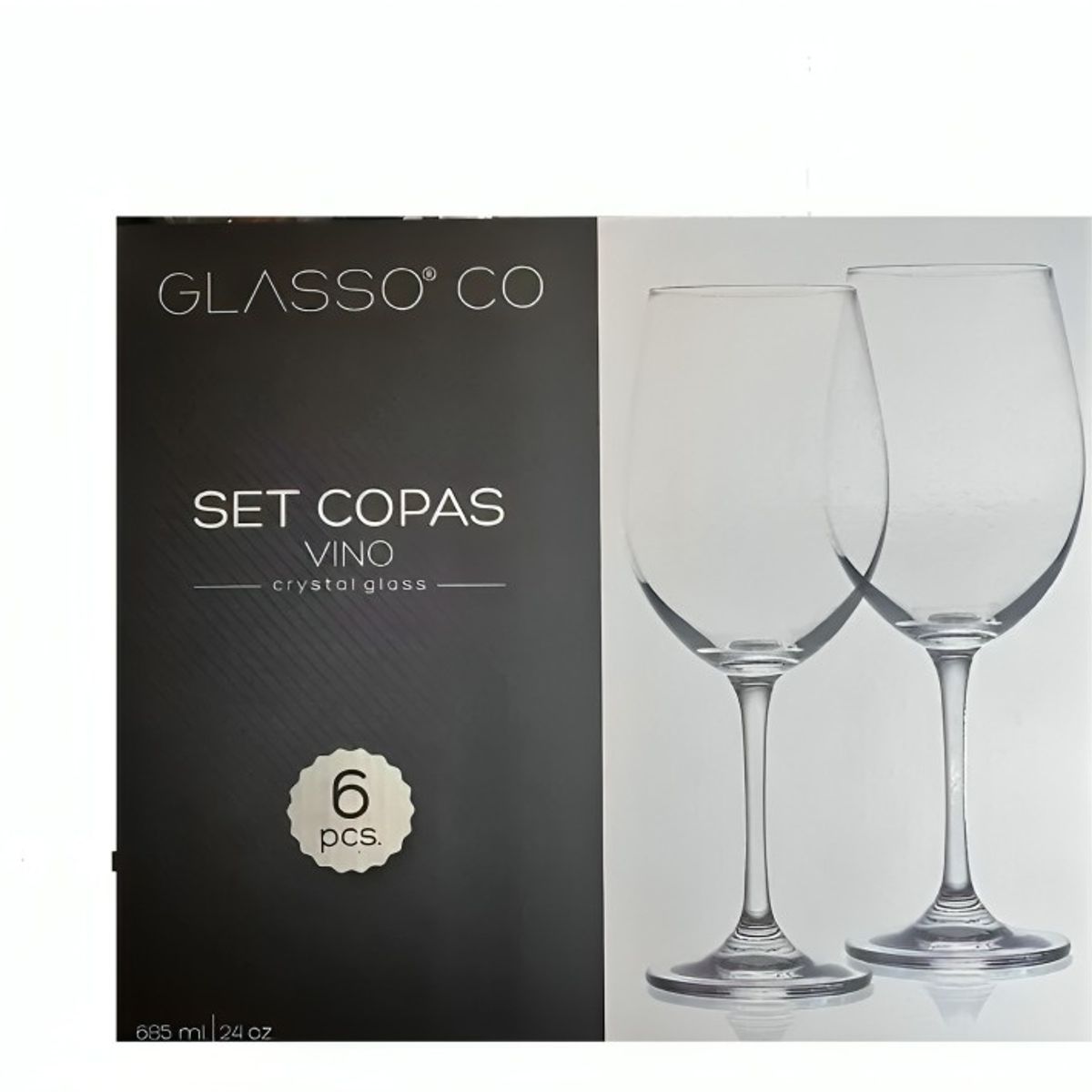 GLASSO - SET COPA DE VINO CRISTAL GLASSO