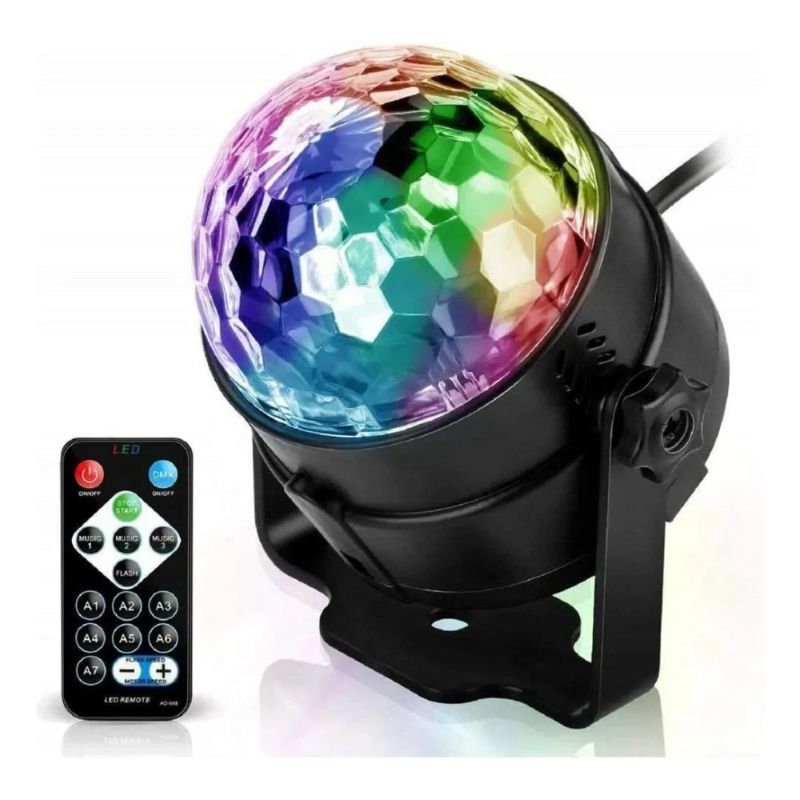 GENERICO - Luces Led Disco Bola Para Fiestas Rgb Automática Con Control