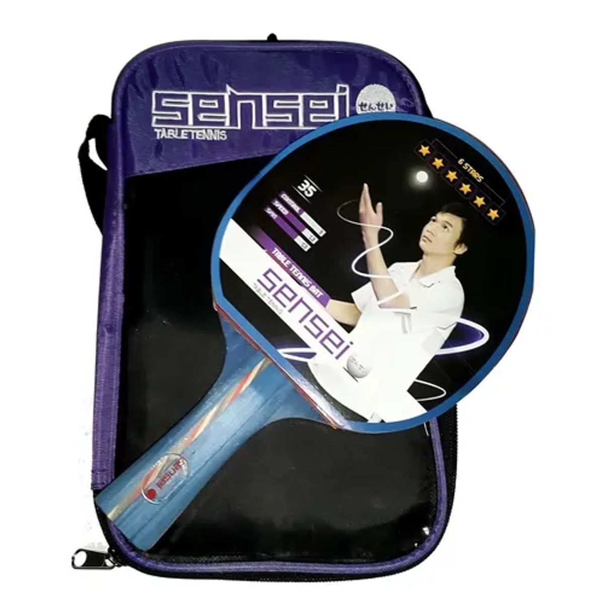 GENERICO - Paleta Ping Pong Sensei 6 Star Plus