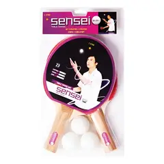 GENERICO - Set 2 Paletas + 3 Pelotas Ping Pong Sensei 1