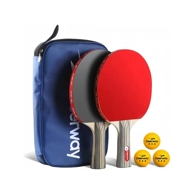 GENERICO - Set Raquetas Ping Pong Elástico + 3 Pelotas