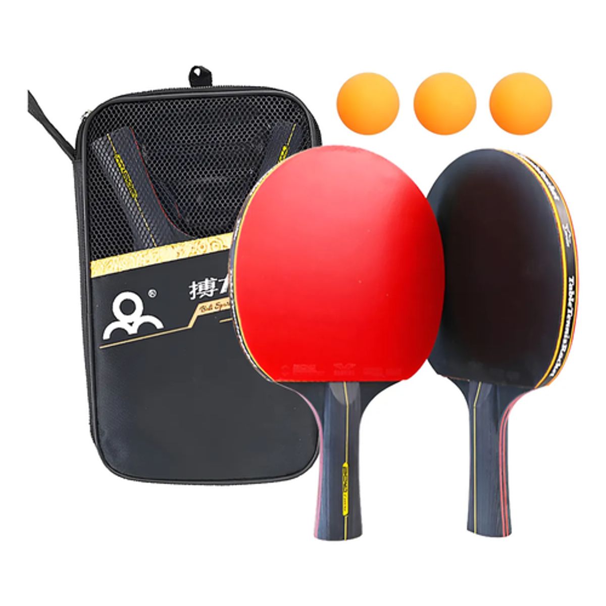 GENERICO - Set Paletas Ping Pong Boli 6 + 3 Pelotas