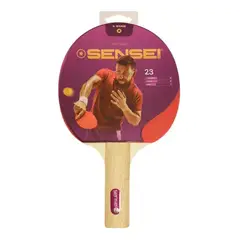 GENERICO - Paleta Ping Pong Sensei 1 RojaNegra