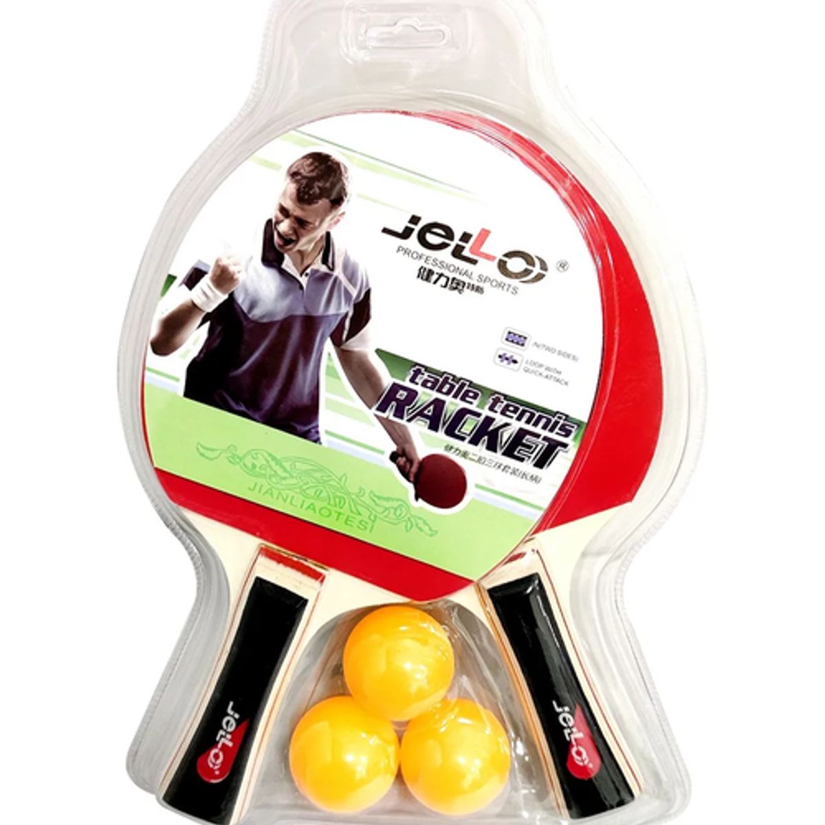GENERICO - Set Ping Pong Tradicional 2 Paletas + Pelotas