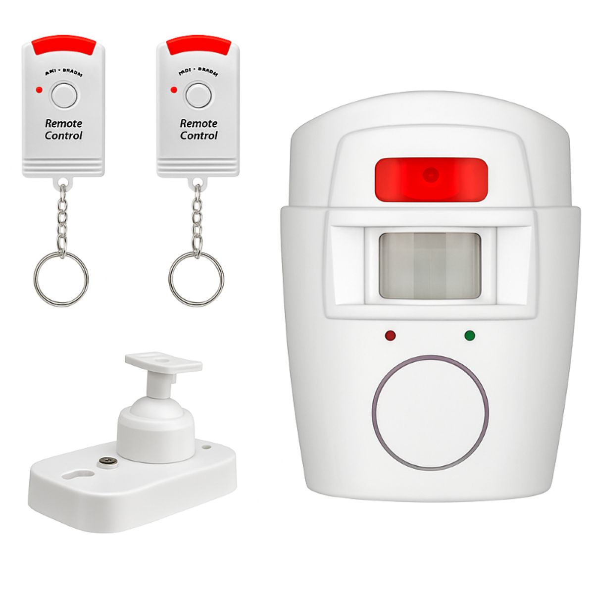 GENERICO - Pack 2 Alarma  Casa Con Sirena Con Sensor De Movimiento+ 4 Controles