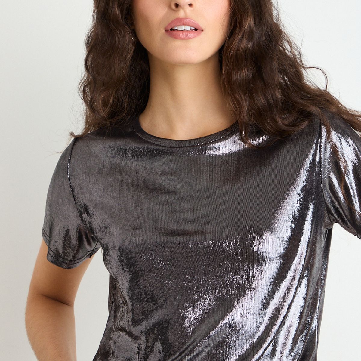 ASH - Polera Manga Corta Mujer Negro Ash